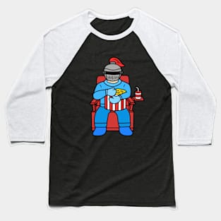 Cute knight with popcorn Baseball T-Shirt